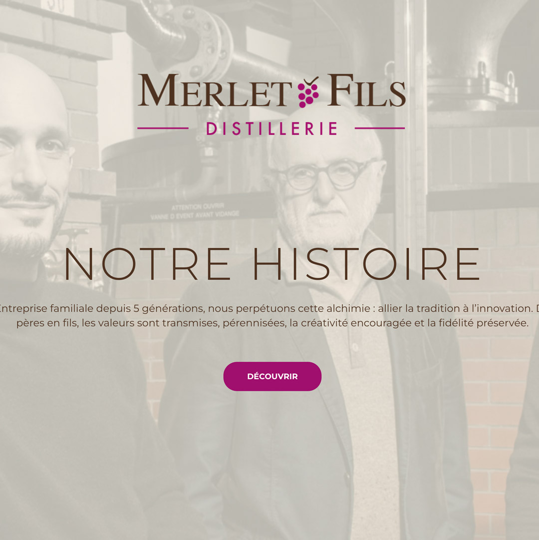 Site internet de la Distillerie Merlet réalisé par arkt.com Site internet de la Distillerie Merlet réalisé par arkt.com