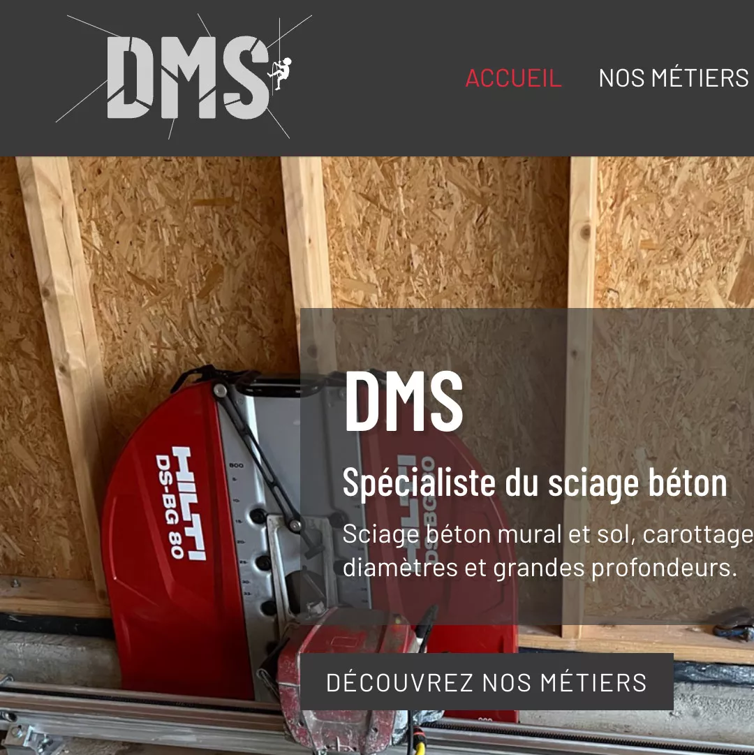 Site internet Dms réalisé par arkt.com, création de site à Saintes