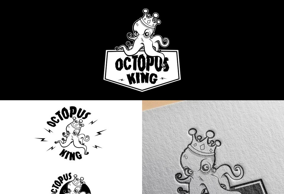 Logo et charte graphique Octopus King, création de logo et identité visuelle par arkt.com à Saintes Logo et charte graphique Octopus King, création de logo et identité visuelle par arkt.com à Saintes
